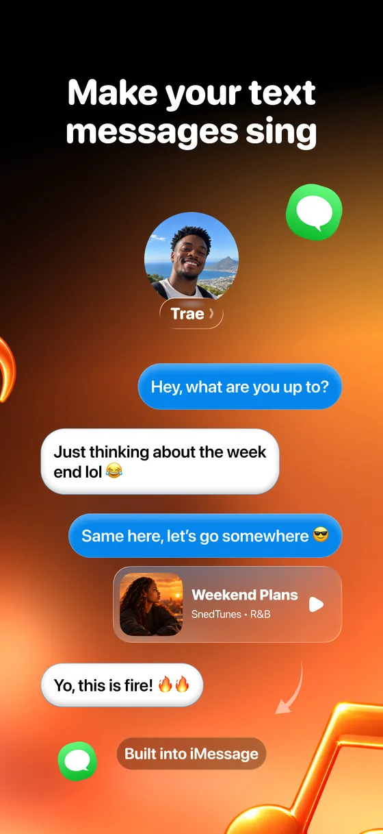 Hitz AI screenshot: make your text messages sing